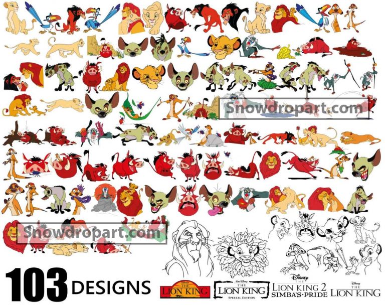 103 Lion King Svg Bundle, Lion King Svg, Lion King Characters Svg ...