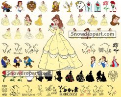 62 Beauty And The Beast Svg Bundle, Belle Svg, Disney Svg