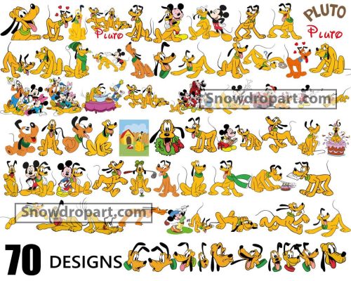 70 Pluto Svg Bundle, Pluto Svg, Pluto Cut Files, Disney Svg