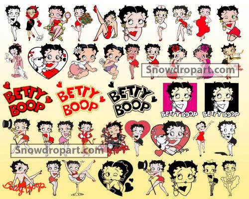 42 Betty Boop Svg Bundle, Betty Boop Logo Svg