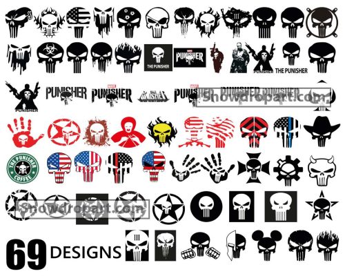 69 Punisher Svg Bundle, Punisher Svg, Marvel Svg