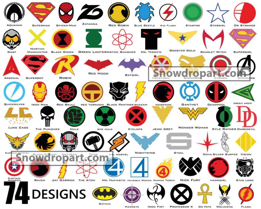 74 Marvel Super Hero Icons Svg Bundle, Marvel Svg, Avengers Svg