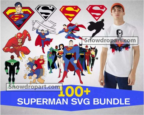 100 Superman Svg Bundle, Superman Svg, Superhero Svg