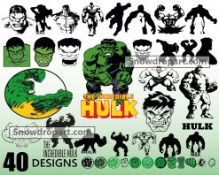 40 Hulk Svg Bundle, Marvel Svg, Avengers Svg, Hulk Logo Svg