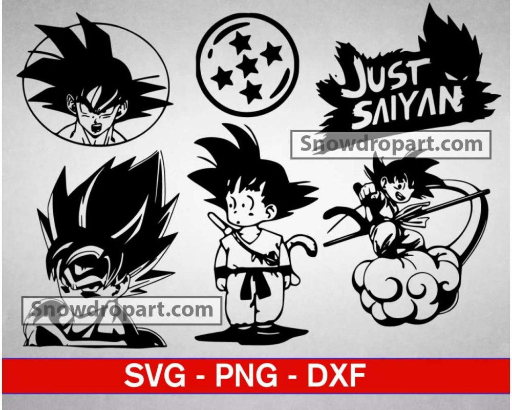 200 Dragon Ball Z Svg Bundle, Goku Svg, Super Saiyan Svg