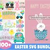 100 Easter Quotes Svg Bundle, Bunny Svg, Rabbit Svg, Chick Svg