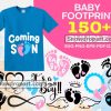 150 Baby Footprint Svg Bundle, New Born Svg, Baby Onesie Svg