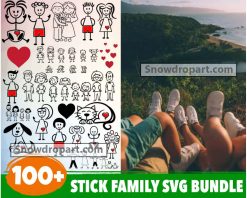 100 Stick Family Svg Bundle, Family Svg, Stickman Svg
