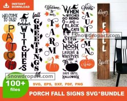 100 Porch Fall Sign Svg Bundle, Fall Svg, Fall Door Sign Svg