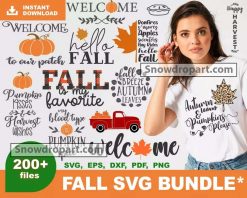 200 Fall Svg Bundle, Fall Svg, Autumn Svg, Pumpkin Svg