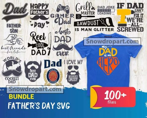 100 Fathers Day Svg Bundle, Dad Svg, Bearded Dad Svg