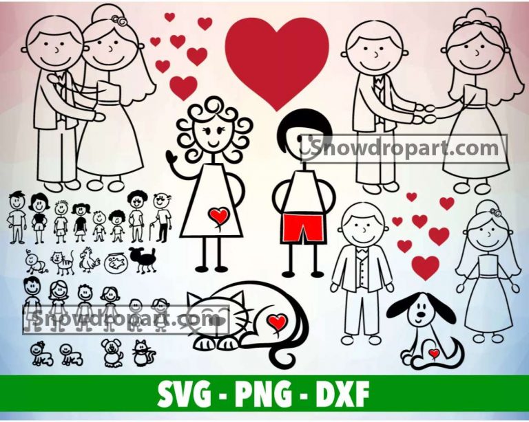 100 Stick Family Svg Bundle, Family Svg, Stickman Svg