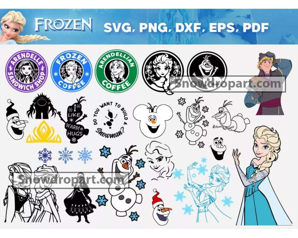 145 Frozen Svg Bundle Frozen Svg Elsa Svg Anna Svg Olaf Svg 7564