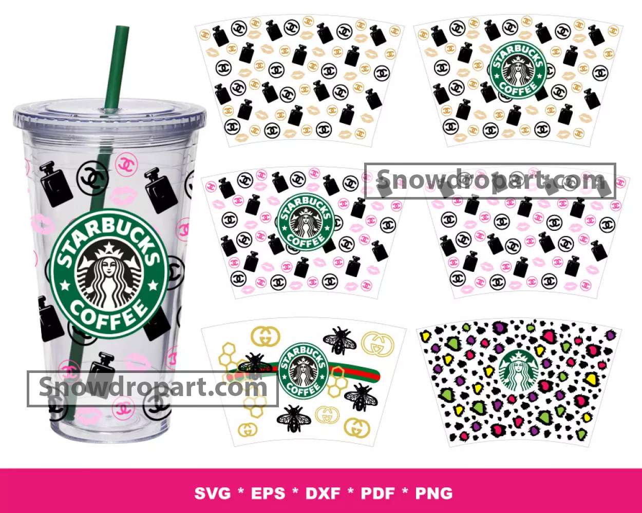 Stitch Louis Vuitton Starbucks Wrap SVG (FSD-B46) - Store Free SVG Download