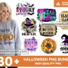 30 Halloween Png Bundle, Witch Png, Spooky Png