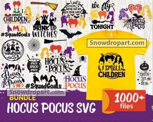 1000 Hocus Pocus Svg Bundle, Happy Halloween Svg, Witch Svg