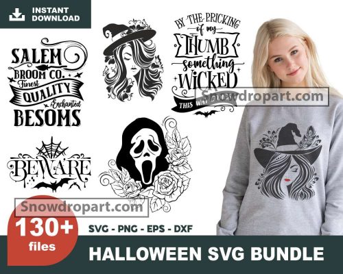 130 Halloween Svg Bundle, Halloween Farmhouse