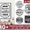40 Vintage Halloween Svg Bundle, Halloween Sign Svg