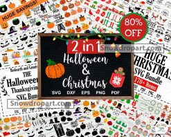 2 In 1 Halloween And Christmas Svg Bundle, Fall Svg, Winter Svg