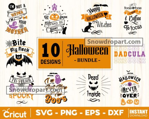 10 Halloween Svg Bundle, Hocus Pocus Svg, Pumkin Svg