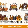 6 Halloween Fall Png Bundle, Halloween Png, Halloween Clipart