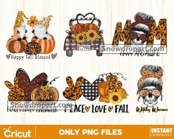 6 Halloween Fall Png Bundle, Halloween Png, Halloween Clipart