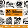 20 Halloween Quote Svg Bundle, Boo Crew Svg, Witch Svg