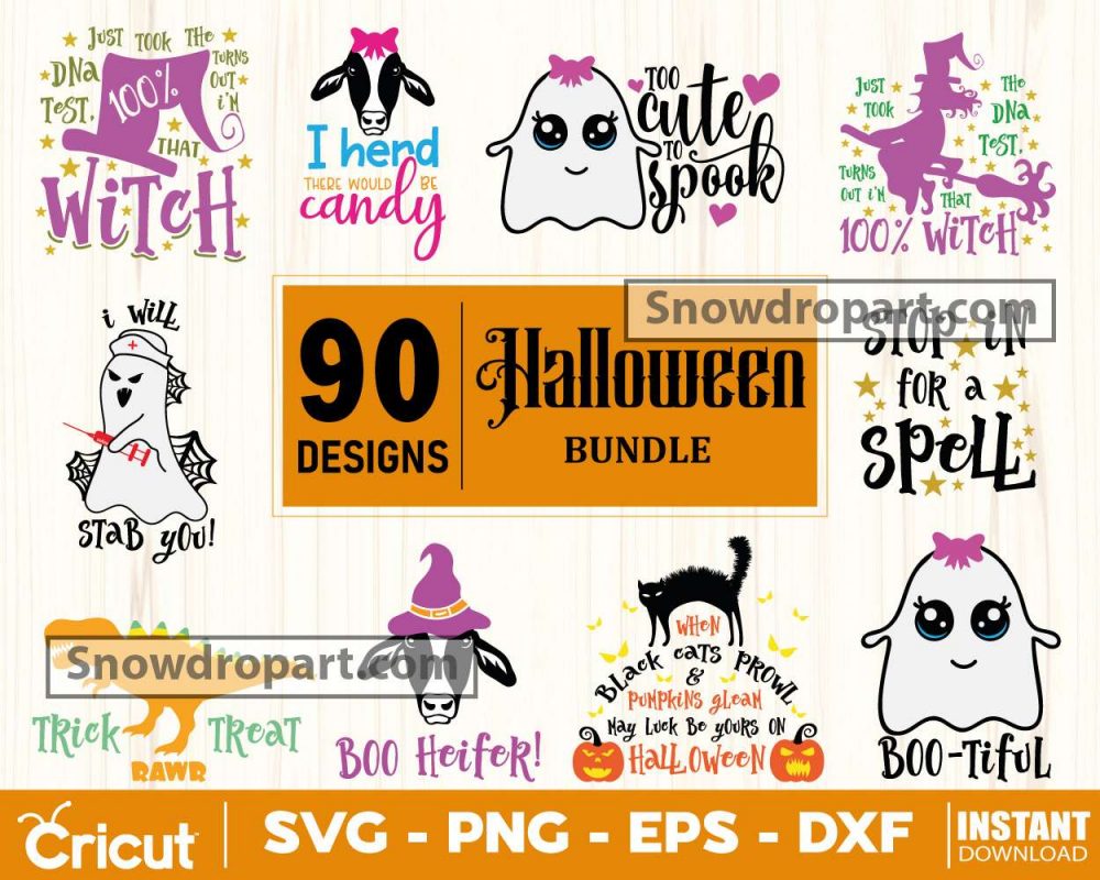 90 Halloween Svg Bundle, Halloween Baby Svg, Halloween Cow Svg, Boo Svg ...