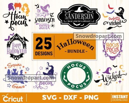 25 Halloween Hocus Pocus Svg Bundle, Sanderson Sister Svg