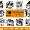 40 Halloween Svg Bundle, Witch Svg, Pumpkin Spice Svg