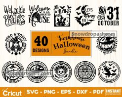 40 Farmhouse Halloween Svg Bundle, Witch Svg, Halloween Sign