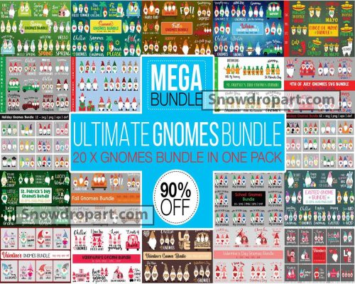 154 Holiday Gnomes Svg Bundle, Gnome Svg