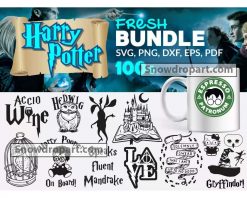 100 Harry Potter Svg Bundle, Harry Potter Svg, Hogwarts Svg