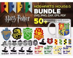 50 Harry Potter Hogwarts Houses Svg Bundle, Harry Potter Svg