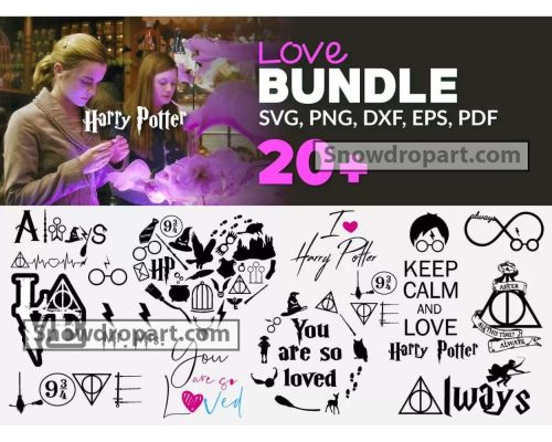 20 Harry Potter Love Svg Bundle, Harry Potter Svg, Always Svg