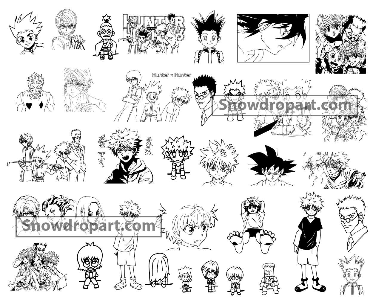 Hunter X Hunter Anime Svg, HxH Characters Svg, Anime Svg