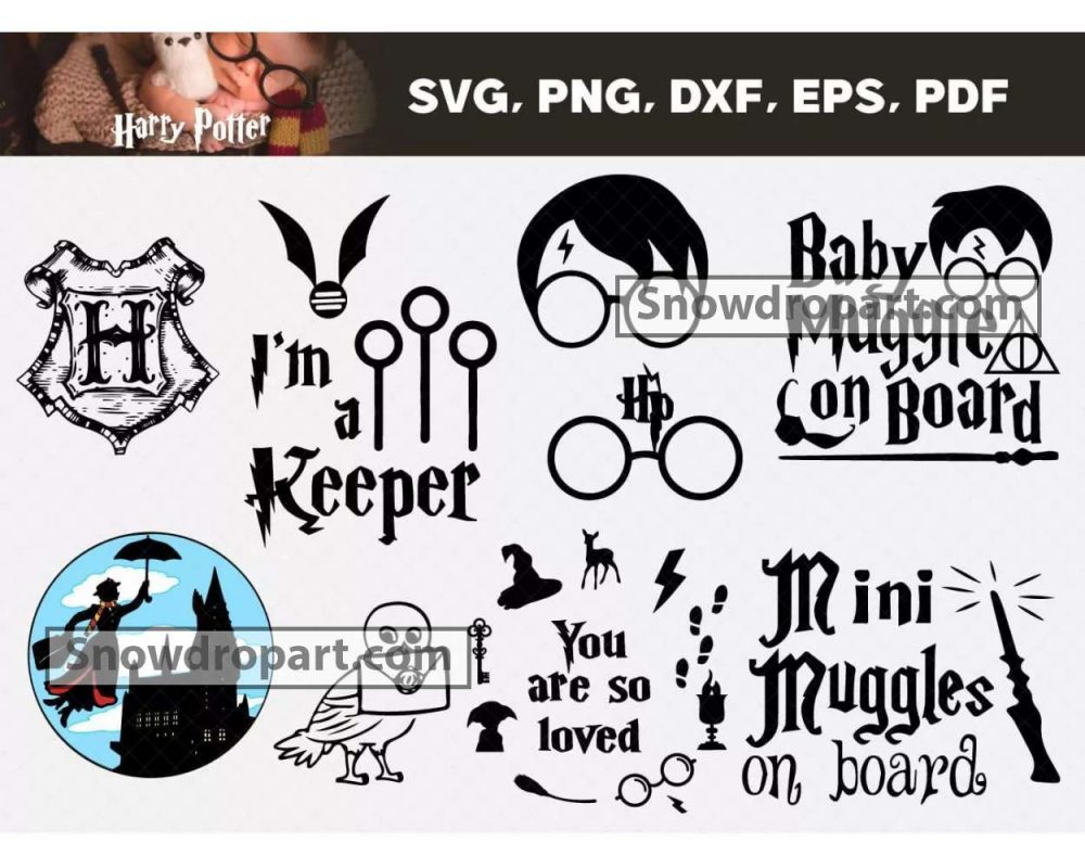 21 Harry Potter Baby Svg Bundle, Harry Potter Svg, Magic Spells Svg