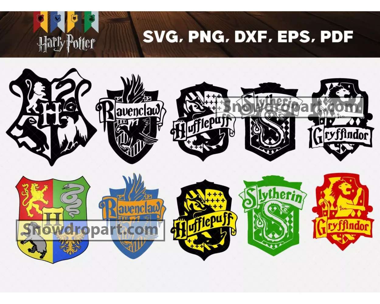 Ravenclaw House Crest Emblem Svg, Harry Potter House Crest S