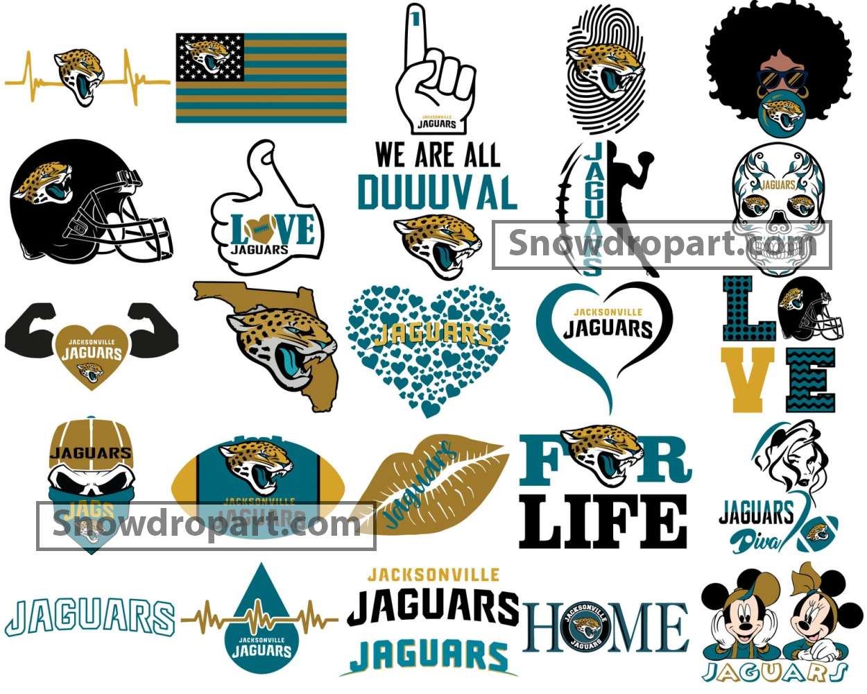 Jacksonville Jaguars Logo Silhouette SVG File