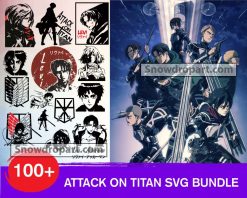 100 Attack On Titan Svg Bundle, Levi Svg, Eren Svg, Mikasa Svg