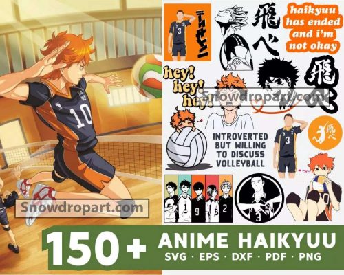 150 Haikyuu Svg Bundle, Haikyuu Clipart, Volleyball Svg