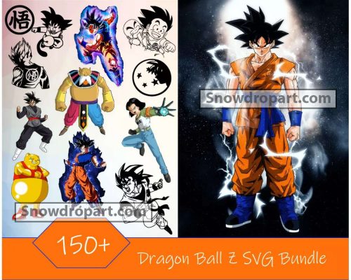 200 Dragon Ball Z Svg Bundle, Goku Svg, Super Saiyan Svg