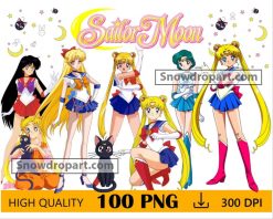 100 Sailor Moon Png Bundle, Sailor Moon Png, Sailor Moon Clipart