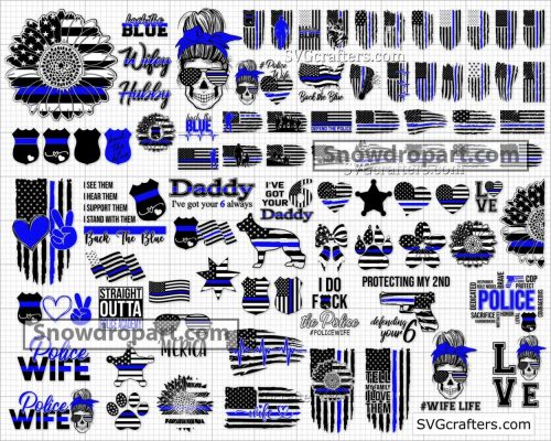 331 Police Back The Blue Svg Bundle, Police Badge Svg