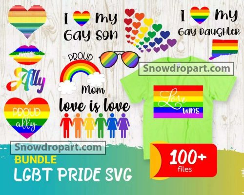 100 Lgbt Pride Svg Bundle, Lgbt Svg, Proud Ally Svg, Gay Svg
