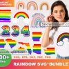 100 Rainbow Svg Bundle, Lgbt Svg, USA States Map Svg, Gay Svg