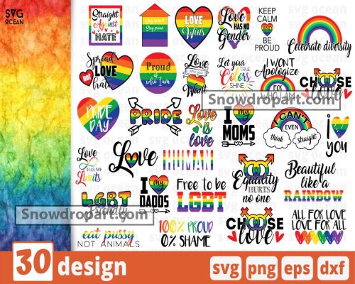 30 LGBT Bundle Svg, Lgbt Svg, Lgbt Quote Svg, Gay Svg