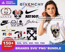 150 Brand Logo Svg Bundle, Brands Svg, Fashion Brand Svg