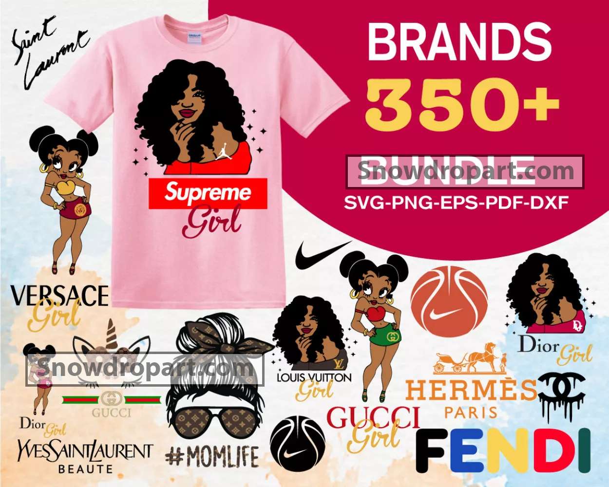 350 Fashion Brand Bundle Svg, LV Svg, Chanel Svg, Gucci Svg - Inspire Uplift