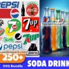 250 Soda Drinks Logo Svg Bundle, Soda Drink Svg, Soft Drink Svg